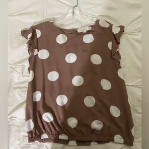 Polka dot loft brand blouse.